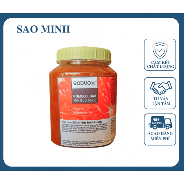 Mứt Bưởi Đỏ Boduo 1Kg